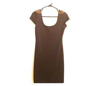 Black and gold studded dress